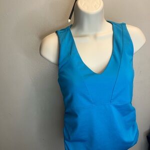 Athleta Bright Turquoise V-Neck Tank Top